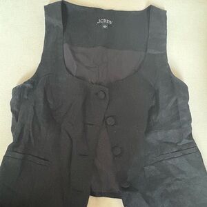 J-Crew Black Button-Up Top